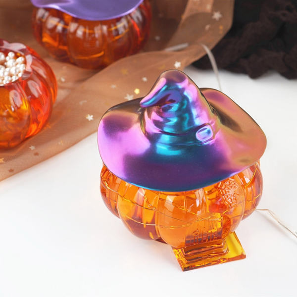 2st 3D Halloween Pumpa Silikonform för Förvaring