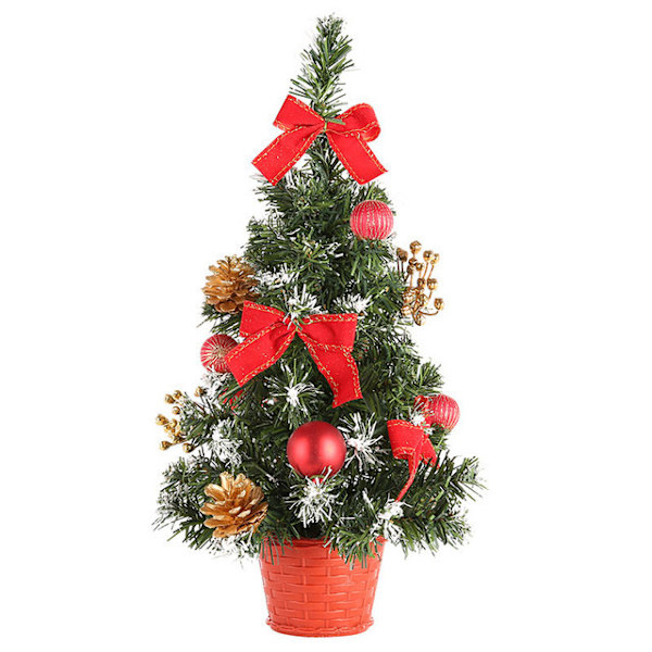 Julgransdekoration Mini konstgjord träd Mini prydnad Familj julklapp 30cm Red