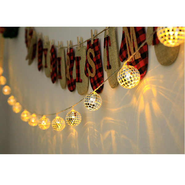 LED-Spegelklot Ljuskedja Disco Bar Fest Julkula Julhelglampa Dekorativ Color 6 M 40 led USB