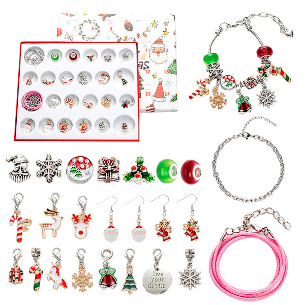 Julkalender Blind Box DIY Kreativ Barnarmband Tillbehör C