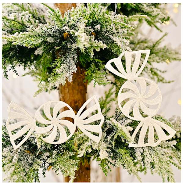 Juldekoration Julsnöflinga Julgranhänge Julgodis Krycka Klockhänge 2 (3 Pieces Per Pack)