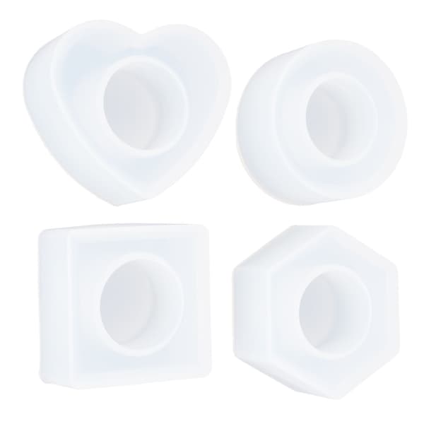 Kristall Epoxy Förvaringslåda Form DIY Hexagon Rund Kvadrat Matduk Spänne Silikon Dö