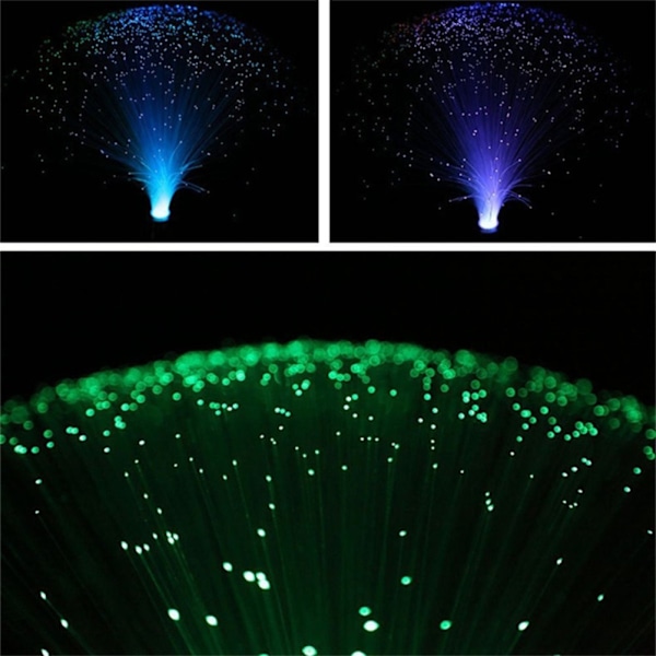 LED-färgväxlande fiberoptisk fontän nattlampa hemdekoration lysande leksaker