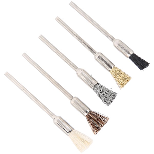 5-pack Nagelfräsbits Rengöringsborste Nageldamm Avlägsnande Borste Manikyr Verktyg Tillbehör