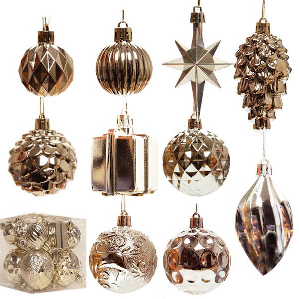 Julgranskulor i Form av Julgranspynt Hängande Ornament Julprodukt Red