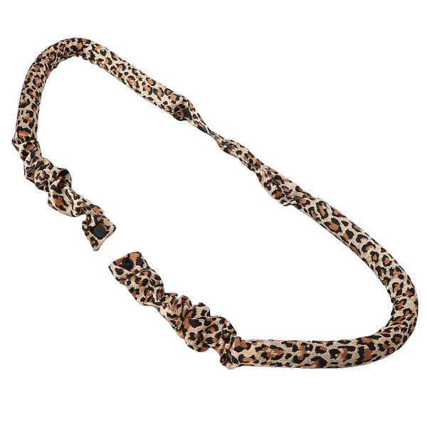 Värmefri Locktångsdiadem EVA-skum Mjuk Bomull Sov DIY Lockar Rullar Hårstilverktyg Leopardmönster