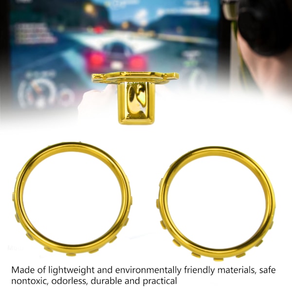 Dekorativa Accent Rings för Xbox Elite Series 2-kontroll Matte Krom Byt ut Knappar Ersättningsdelar Guld