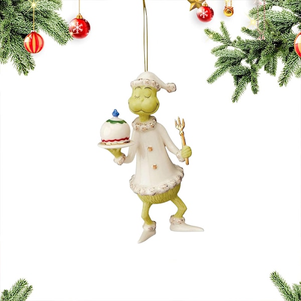 Jul Grinch hänge Personlig julgransdekoration 2D hänge akryl platt tryckprydnader 1