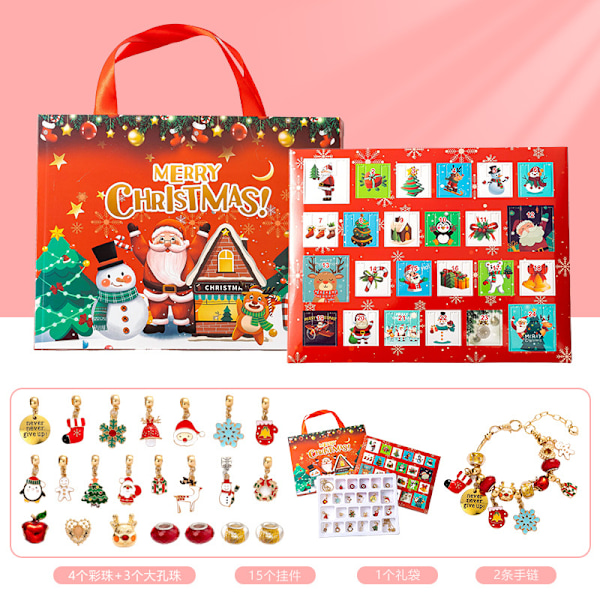 Julkalender Blind Box DIY Kreativ Barnarmband Tillbehör X