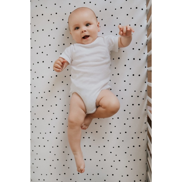 Bed Sheet 120 x 60 Black Dots