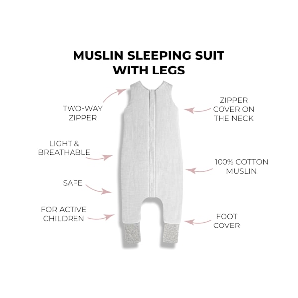 Muslin Footed Sleeping Bag S (1-2 years) Petrol