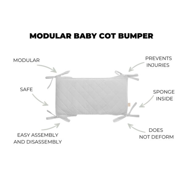 Modular Crib Protector (3 pack) Pink