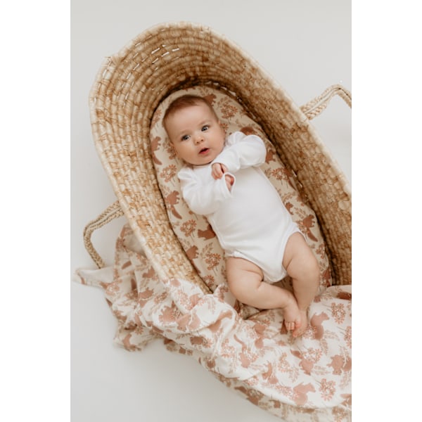 Carrycot sheet 2-pack Jungle Plant/Black Dots