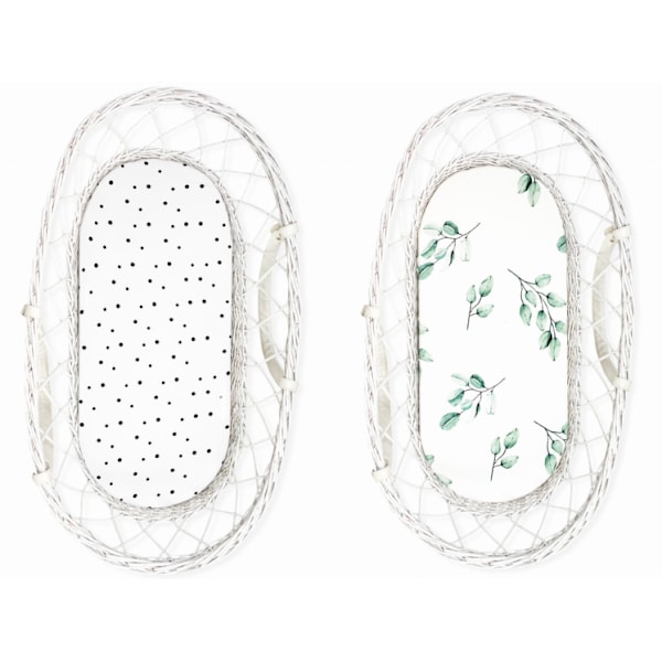 Gondola sheet 2-pack Black Dots/Eucalyptus
