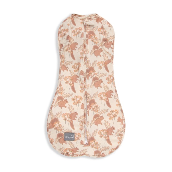 Second Step Wrap with Cap Vintage Animals Almond
