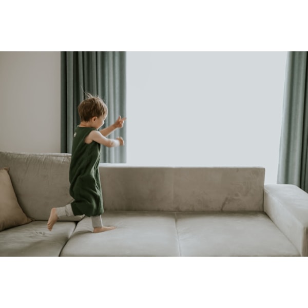 Muslin Footed Sleeping Bag M (3-5 years) Ocean Green