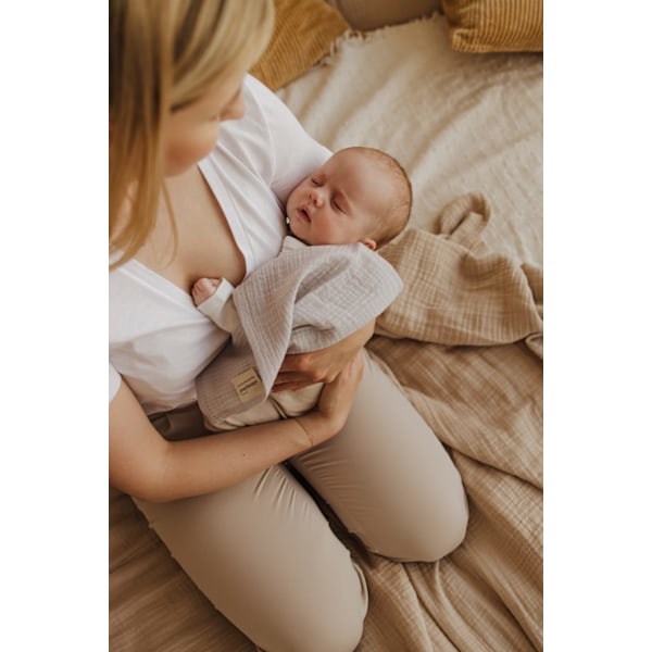 Muslin Cotton Nappies 2-pack: Grey/Sand