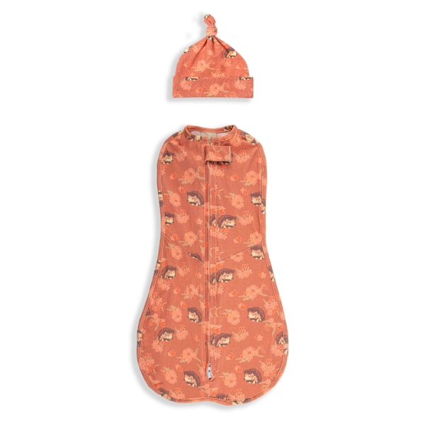 First Step Wrapper with Cap Vintage Animals Amaranth