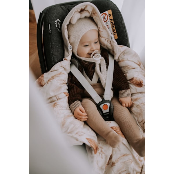 Car Seat Wrap/Blanket Vintage Animals Almond