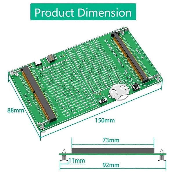 SO DDR4/5 Minnestestare Laptop Minnestest Diagnosadapter