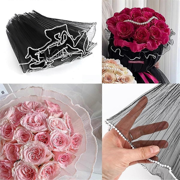 12,3 meter Blomsterinslagningsnätpapper, Bukett Blomsterförpackningspapper