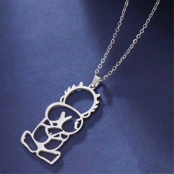 Palestina Pojkes Halsband med Ryggberlock i Stålfärg