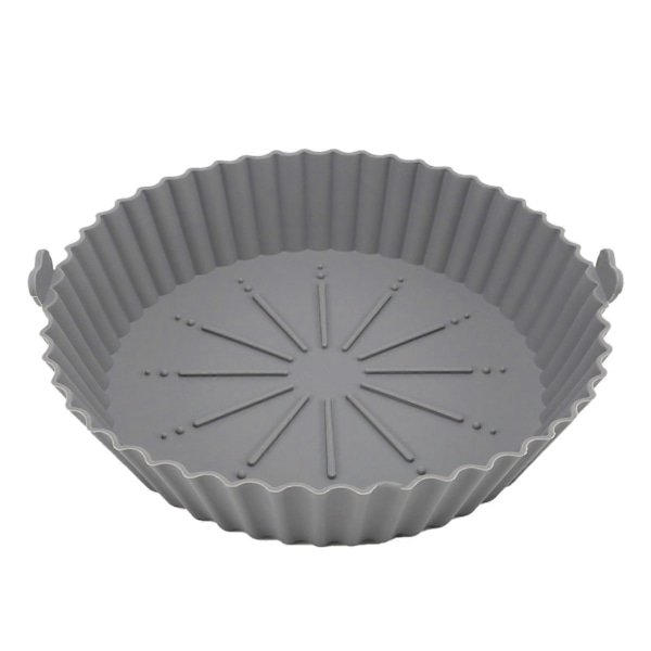 Silikon Bakform Miljövänlig Livsmedelsgodkänd Non-Stick Multifunktionell Högtemperaturtålig Mikrovågsugn Återanvändbar Rund Form Bakplåt Grey Middle