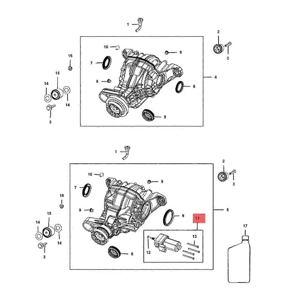 68214628AA Bakre Differentialspärr Motor Aktuator för
