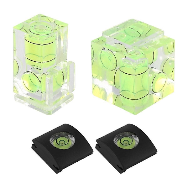 Vattenpass för Blixtsko, Kamera Bubbelvattenpass Blixtsko 3-axligt 2-axligt 1-axligt (4-pack)