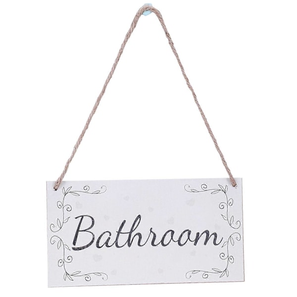 Badrum - Shabby Trä Heminredning Dörrskylt / Plakett