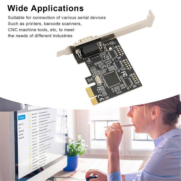 Pcie X1 - RS232-sarjaliitinsovitinkortti, teollisuusohjaustietokone