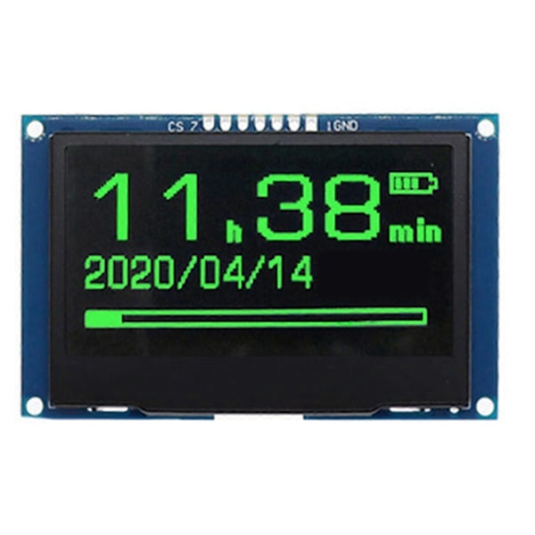 2.42-tums OLED-skärmmodul 128x64, högupplöst LCD-skärm grön