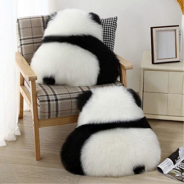 Panda Kudde Gosedjur Leksak Mjuk Tvättbar Blekningsfri Bedårande Djurkudde Leksak Panda Stol Sittdyna Soffdekor White Left