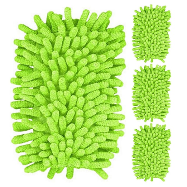 2/4/6 stk. moppekludbetræk, udskiftning, slidstærk, falmebestandig, vaskbar, hurtigtørrende, let at installere, håndstøvekost refills, rengøringsklud til Swiffer Green 4pcs