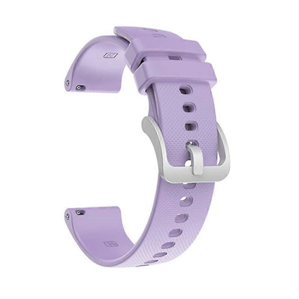 Kellon ranneke 20mm/22mm Ruudullinen Pehmeä Silikoninen Kellon Ranneke Vaihto Yhteensopiva Garmin Venu SQ/Venu/Vivoactive 3 4/Compatibleerunner 245 Light Purple 22 mm