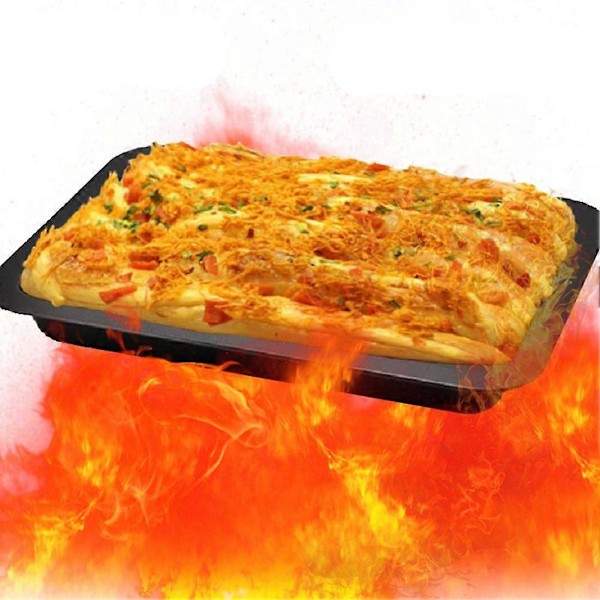 Rektangulär Bakplåt i Rostfritt Stål med Non-stick Beläggning för Bröd och Kakor, Köksredskap Golden L