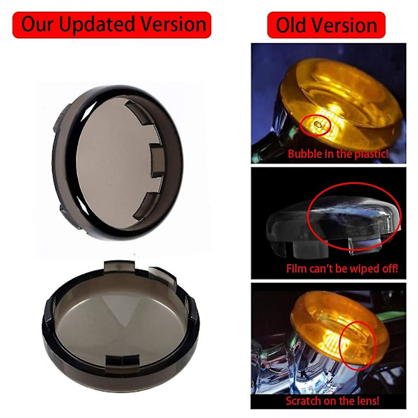4 st Rökfärgade främre blinkers LED-lampor Panel Motorcykel 1157 Insatskit för Road Street Glide