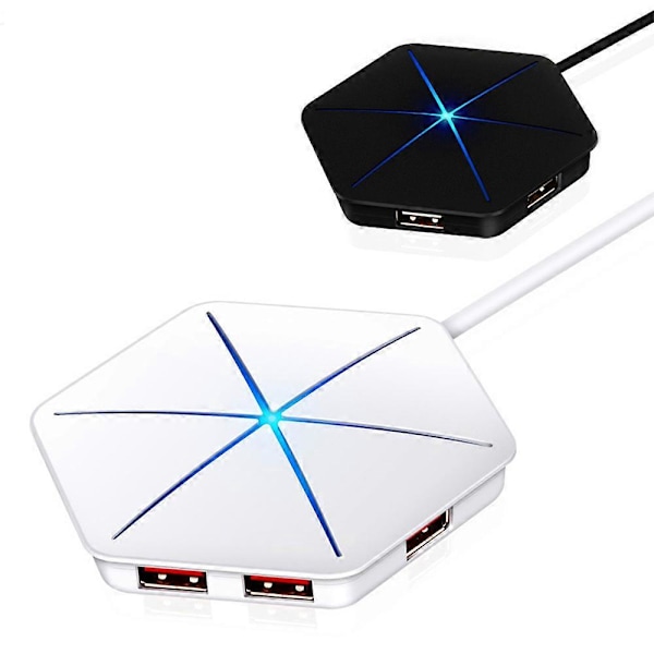 Hub|One For Six USB Hub - Hvid (Farverigt Lys Uden OTG Funktion)
