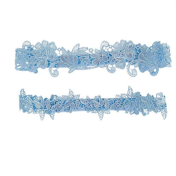 Rhinestones Set Dam Spetsstrumpband Bröllopsset Dam Lårband Blomma Strumpeband