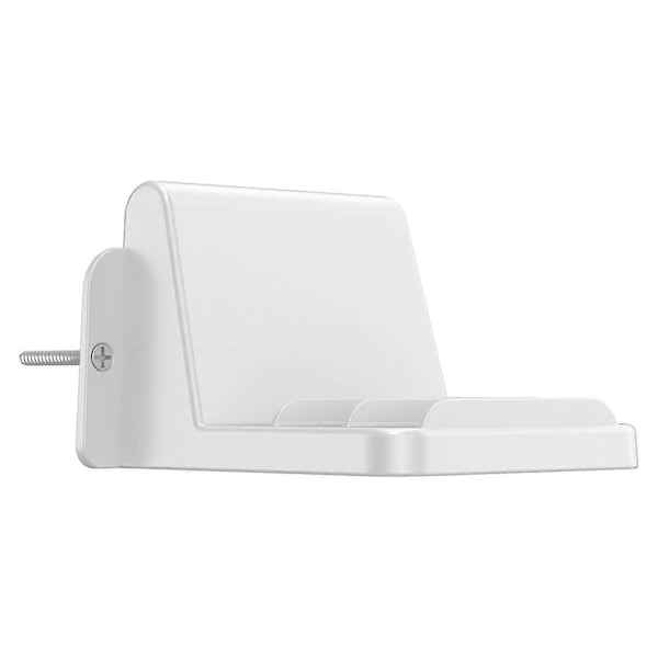 Yleismallinen seinäteline puhelimelle, voidaan käyttää tabletille, valkoinen