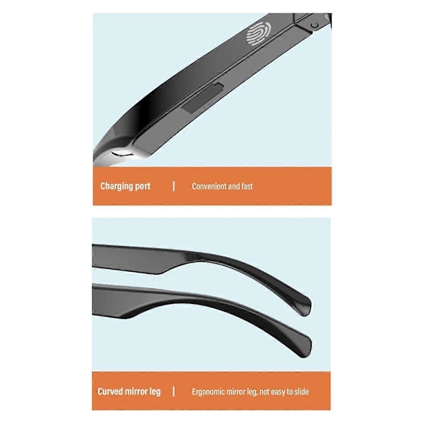 Nya Smarta Bluetooth V5.3 Solglasögon Glasögon Samtal Utomhus Hörlurar