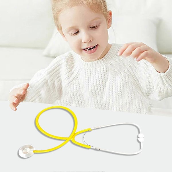Leksaksstetoskop Realistisk Design Hörsnäcka Låtsaslek Rollspel Miljövänligt Stetoskop för Barn White