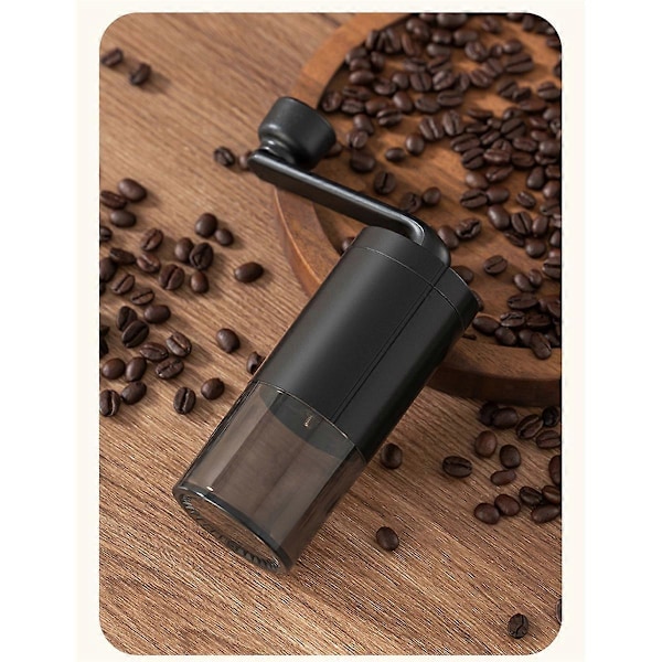 Bärbar manuell kaffekvarn för hushållsbruk Kaffemaskin Svart