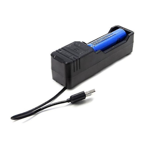 LED Uppladdningsbar Ficklampa Med Batteri USB-Laddare