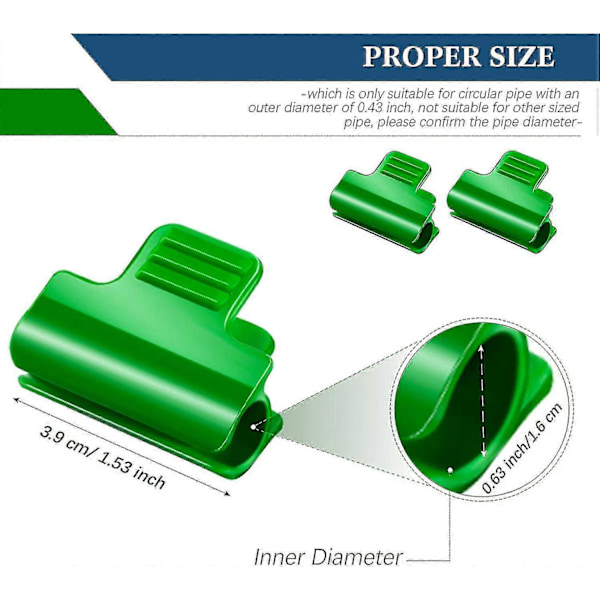 S Radskydd Nät Tunnelbåge Klämma Ram Skuggnät Stångklämma S För Växter 30pcs - 16 mm