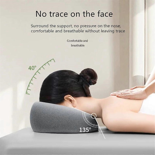 Ergonomisk liggkudde Memory Foam för skönhetssalong grå