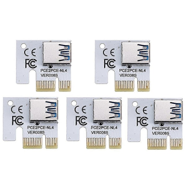 PCI-E 1X Adapterkort, PCI-Express X1-plats (VER008S, 5-pack)