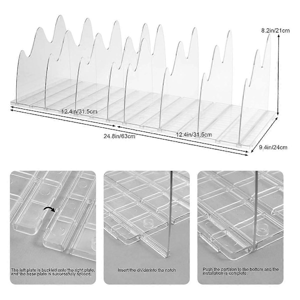 Handväskorganisatör för garderob, 2-pack Akryl Transparent Handväskförvaring