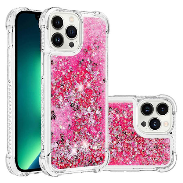 13 Pro Kotelo Glitter Läpinäkyvä Kimalteleva Kiiltävä Bling Kirkas Virtaava Suojus Tpu Silikoni -
