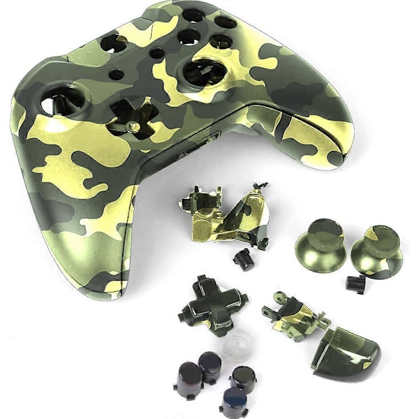 Komplett skyddsfodral, reservdelar för Xbox One trådlös handkontroll, tangentbyte - Grön kamouflage
